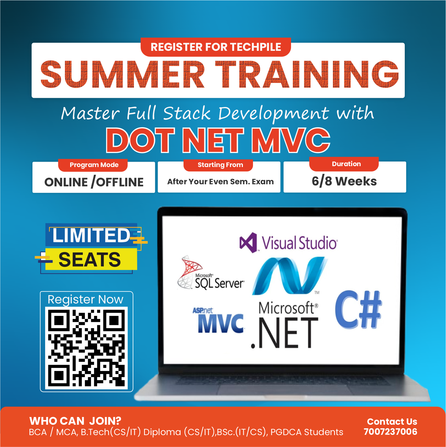 Join Summer Training and Master Full Stack Development with .NET MVC