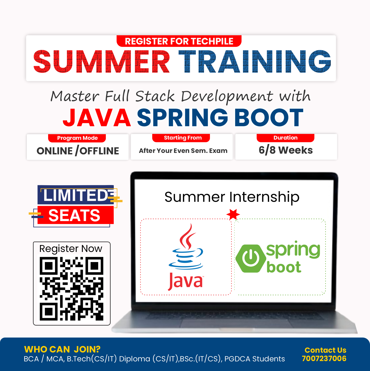 Join Summer Training and Master Full Stack Development with Java & Spring Boot