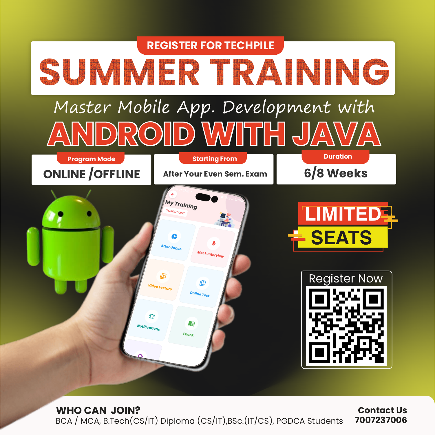 Join Summer Training and Master Mobile App Development with Android Java