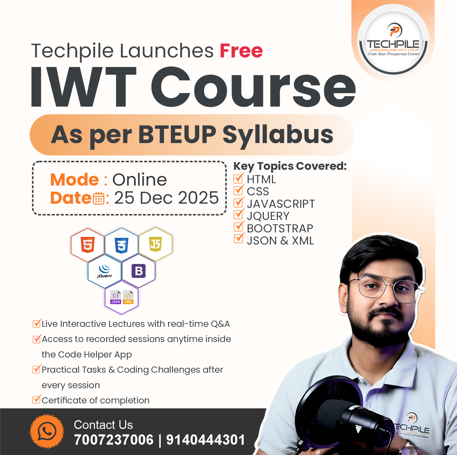 Techpile Launches IWT Course as per BTEUP Syllabus – Starting 24th Nov 2025!