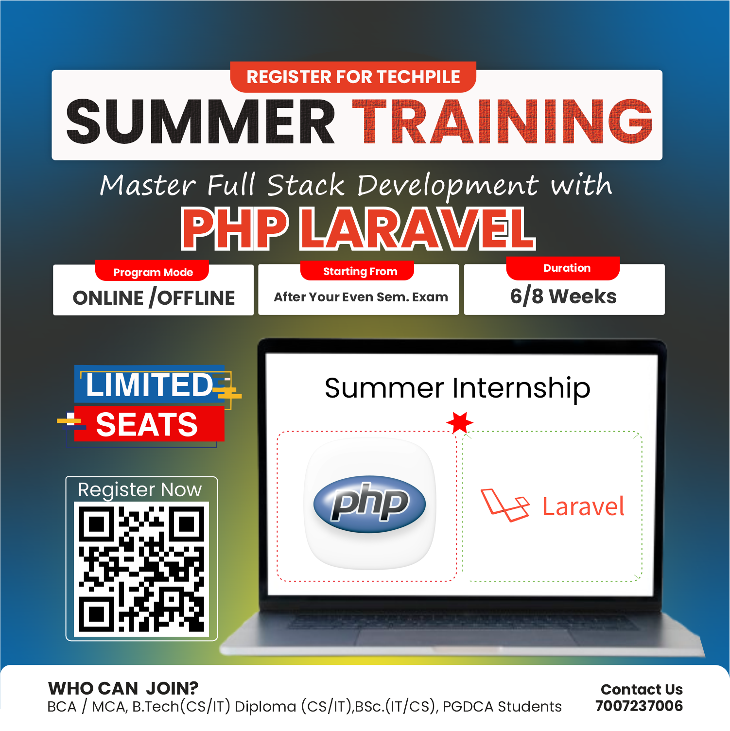 Join Summer Training and Master Full Stack Development with PHP Laravel