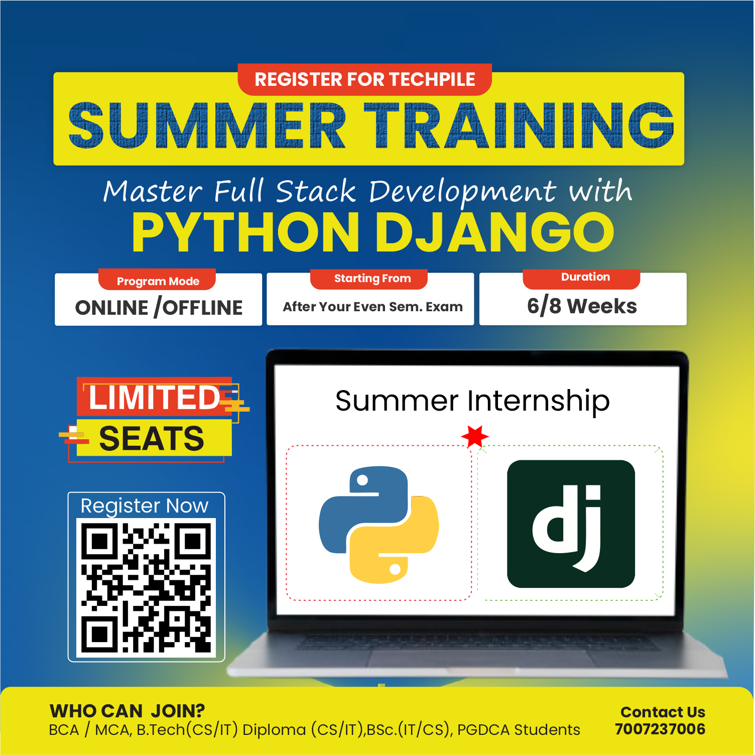 Join Summer Training and Master Full Stack Development with Python Django